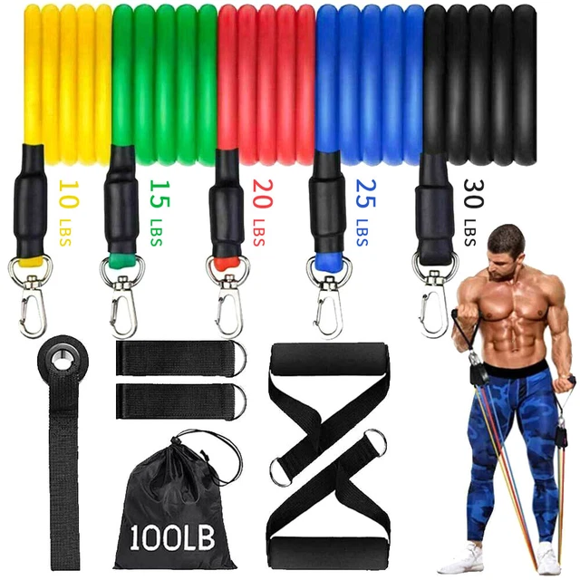 Fasce Di Resistenza Per Arti Marziali | Set Allenamento Pugni E Calci | 68 Kg Di Resistenza | Con Borsa Trasporto - Foto 11