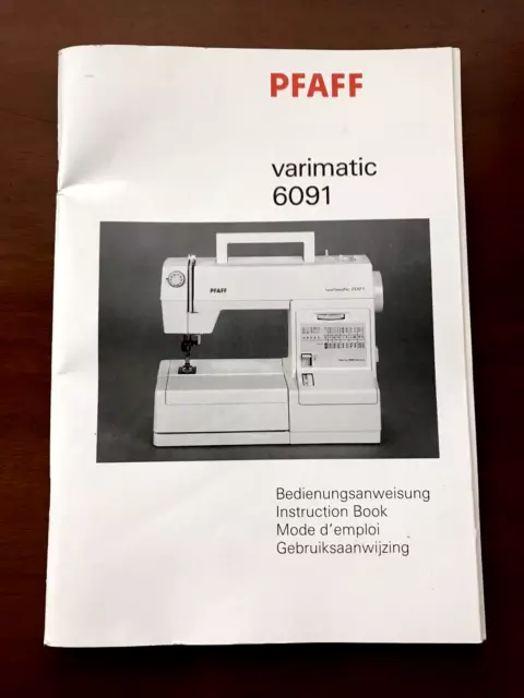 MANUAL DE INSTRUCCIONES máquina de coser PFAFF Varimatic 6091 casi como nueva