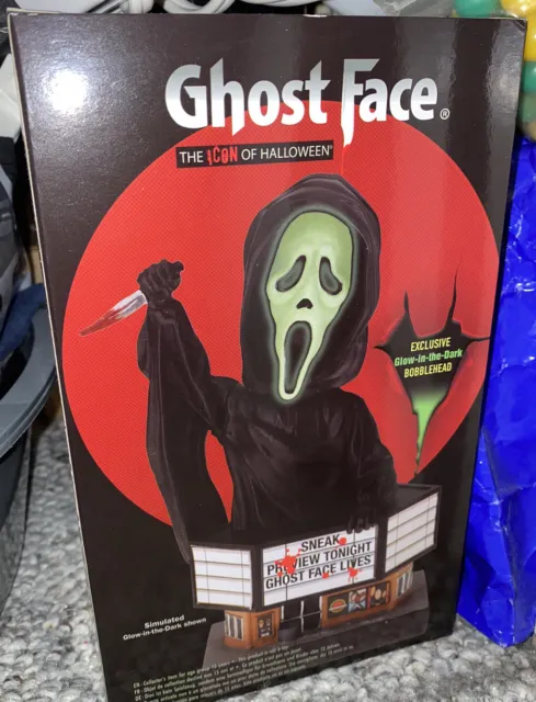 NEW royal Bobbles Glow-In-The Dark Ghost Face Bobblehead Scream Horror Exclusive