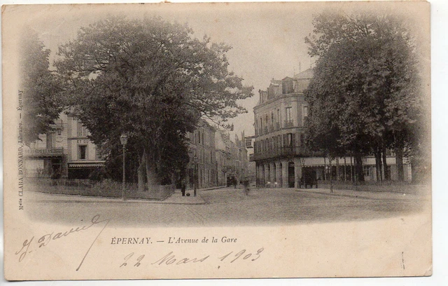 EPERNAY - Marne - CPA 51 - the streets - the avenue de la Gare