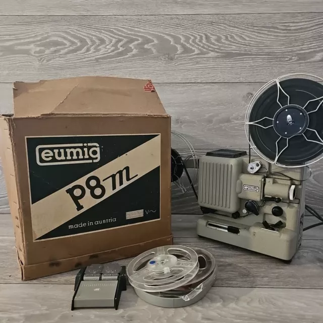 Eumig Wien P8m Imperial 8mm Film Projector Vintage TESTED + Comes With Some Film