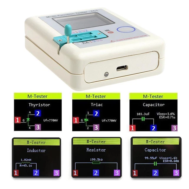 Tester Digitale Per Condensatori 0,1pF-20.000uF, 9 Gamme, Display LCD Con Retroilluminazione, Mantenimento Dati, Batteria 9V (non Inclusa)