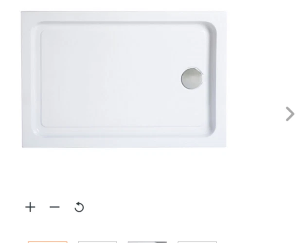 Bandeja de ducha rectangular Cooke & Lewis Lagan (L) 1000 mm (W) 800 mm (H) 150 mm £130