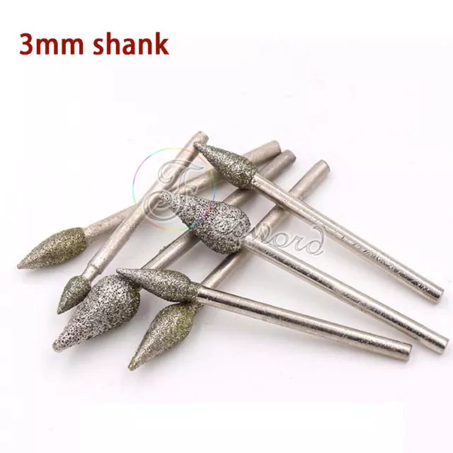 60# Diamond Burr Grinding Head Drill Bit Round for Marble Stone Rotary Carving