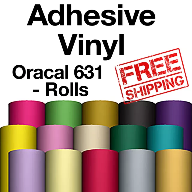 Oracal 631 Vinyl- 12"x5 Ft roll Adhesive Vinyl 89 Colors Available Craft & Hobby