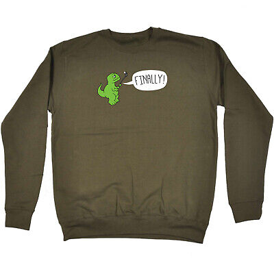 Trex Finally Selfie Dinosaur - Mens Novelty Funny Sweatshirts Jumper Sweatshirt