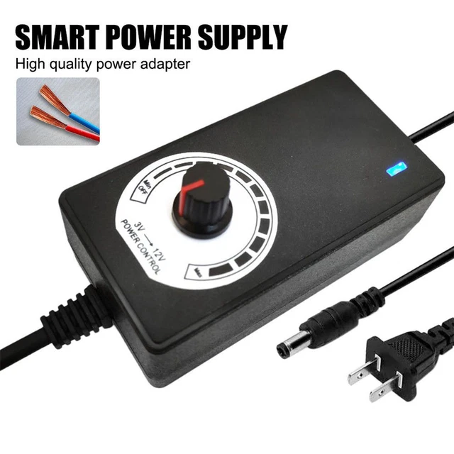 Haltbar Ladegerät variabel 3V-12V 2A Einstellbare Spannung Netzteil adapter
