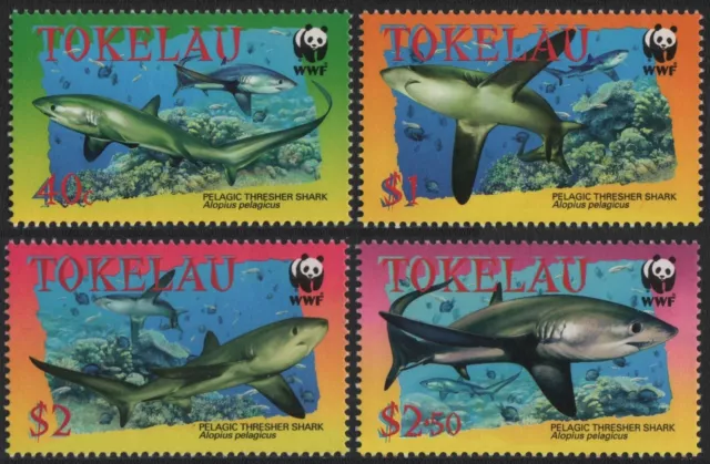 Tokelau 2002 - Mi-Nr. 322-325 ** - MNH - Haie / Sharks