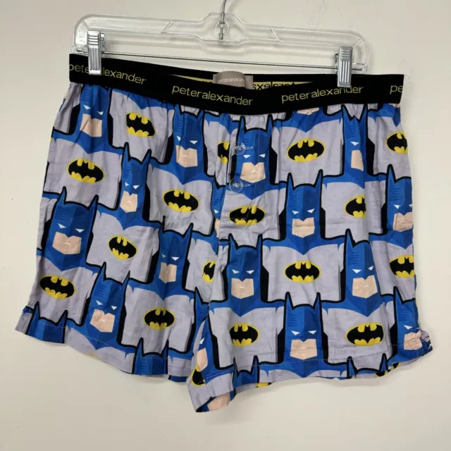 PETER ALEXANDER Men’s Batman Pyjama Boxer Shorts Size L Superhero Collection