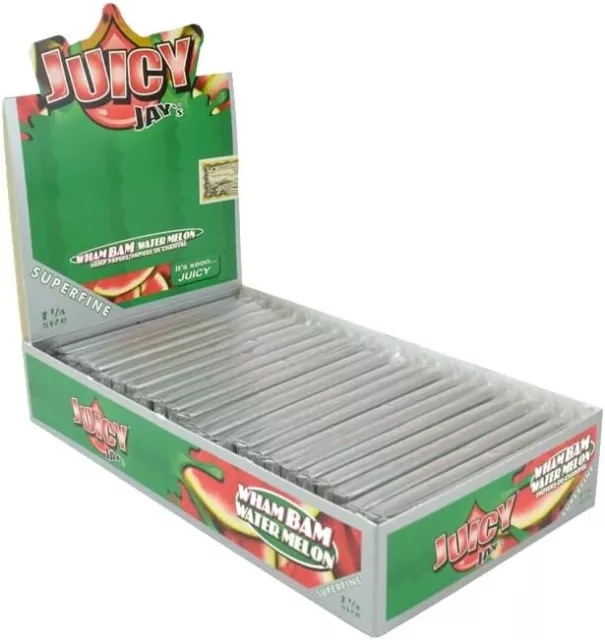 Juicy Jays Wham Bam Watermelon Super Fine Rolling Papers- Raw 79mm Roll Box 2