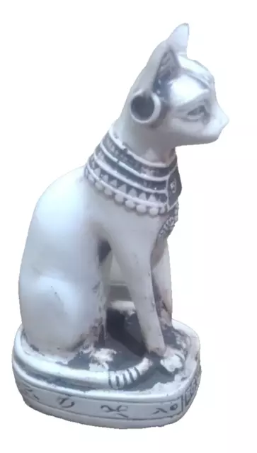 PHARAOH ANTIQUE ANCIENT EGYPTIAN Statue Goddess Bastet Cat Isis Stone Handmade
