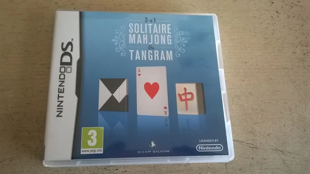 SOLITAIRE, MAHJONG & TANGRAM 3in1 - NINTENDO DS GAME / + LITE DSi 3DS COMPLETE b