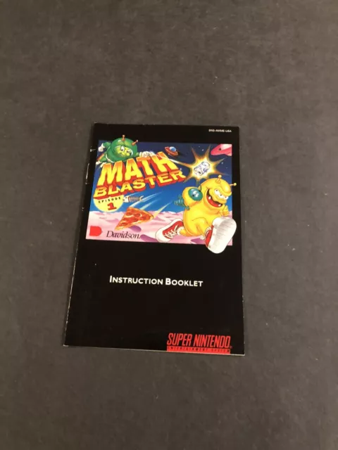 Manual Math Blaster SNES