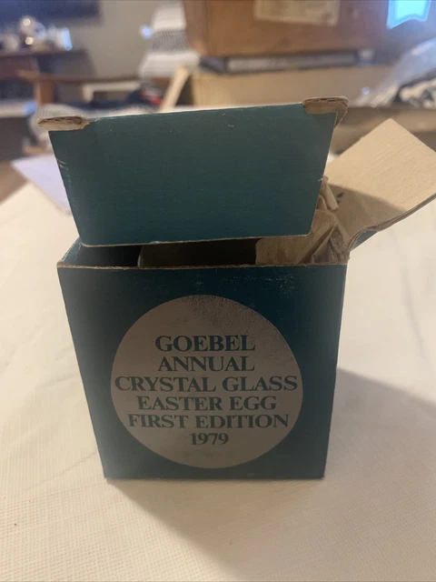 Vintage GOEBEL Annual Crystal Glass Easter Egg First Edition 1979 West Germany 9