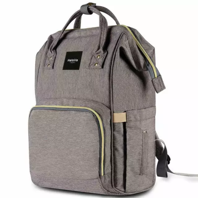 HaloVa -Original- Multi-Function Waterproof Travel Diaper Bag / Backpack in Gray