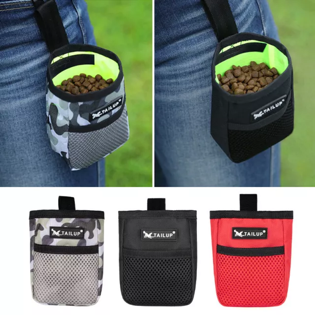 Dog Walking Training Obedience Treat Pouch Portable Pet Puppy Snack Belt Bag~ ∑