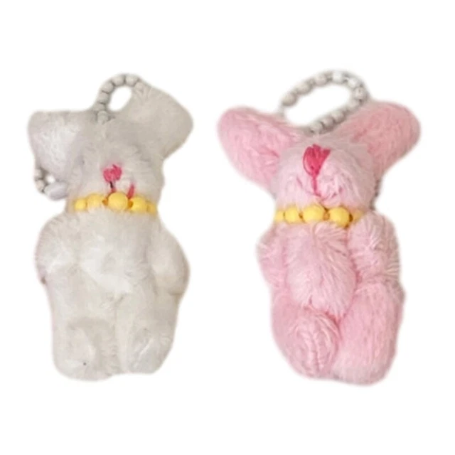 Cute Plush Rabbit Shape Dolls Keychain Keyring Backpack Pendants Bag Pendants
