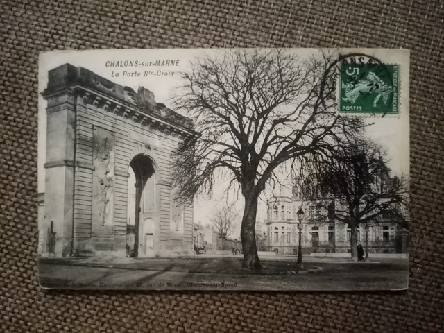 Cpa Châlons Sur Marne La Porte Saint Cross