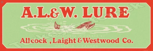 A.L. & W. Lure 8" x 24" Metal Sign