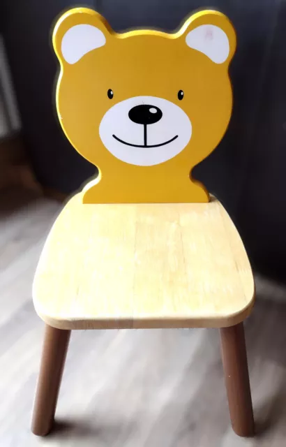 PIN Furniture Kids Children's Wooden Bear Chair High Quality RRP £40