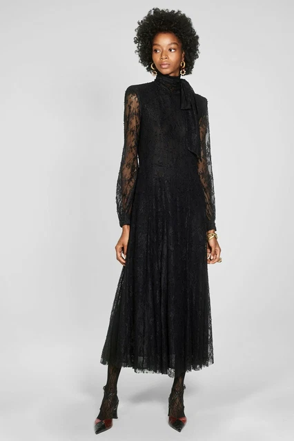 Zara black bow sales dress