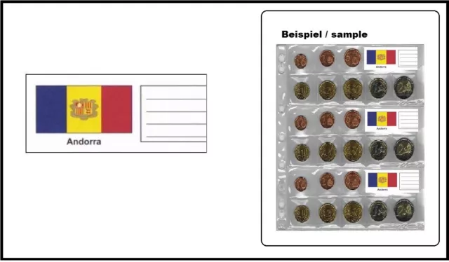 10 Look 330344-L-AND Banderas Andorra Para Leuchtturm 338425 Numis hojas monedas