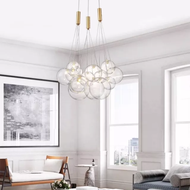 Glass Pendant Lights Kitchen Light Bar Ceiling Lamp Bedroom Chandelier Lighting