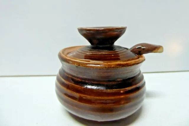 Beryl Armstrong Mustard Pot Vintage Australian Pottery Ceramic Studio #3