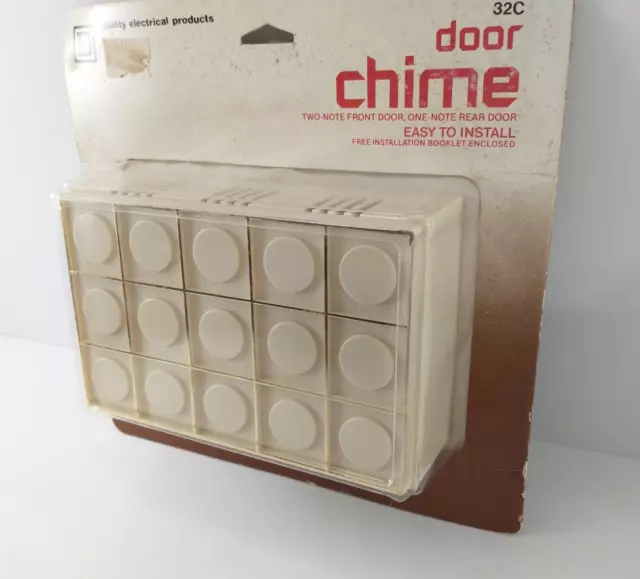 VINTAGE 1983 PLASTIC 2-Note DOOR CHIME DOORBELL Great Vintage Retro 70s ...