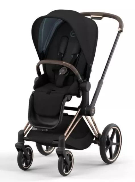 Cybex Platinum Priam Frame and Seat Complete Stroller, Premium Black