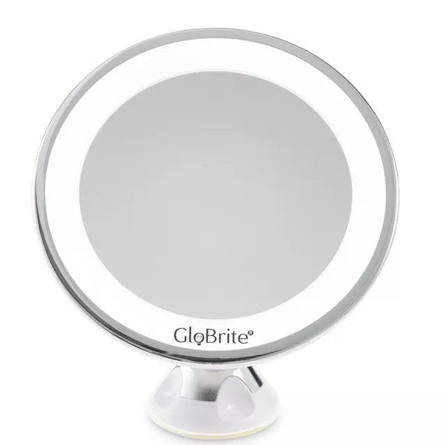 LED Tabletop Suction Cosmetic Make Up Mirror 7x Magnifying Vanity 360 Rotation