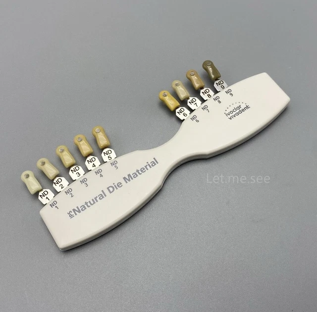 Dental IPS Natural Die Material Shade Guide Ivoclar Vivadent ND 1-9 Abutment New