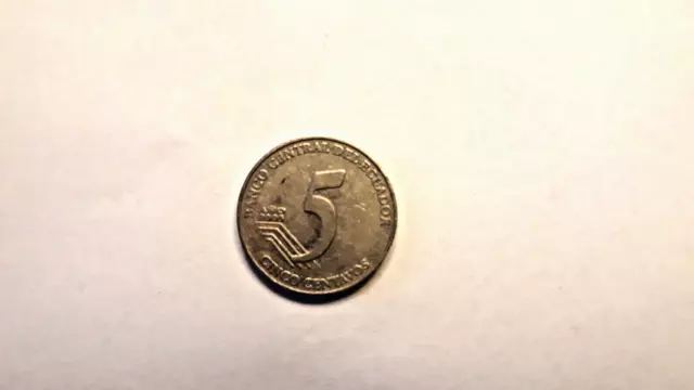 Ecuador Km105 2003 Xf-Super Fine-Circulated 5 Centavos Coin