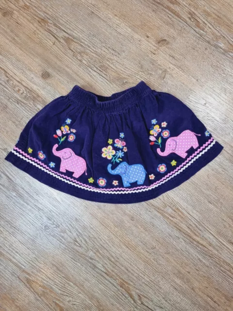 Gonna elefante ricamata viola Jojo Maman Bebe 18-24 M viola Needlecord