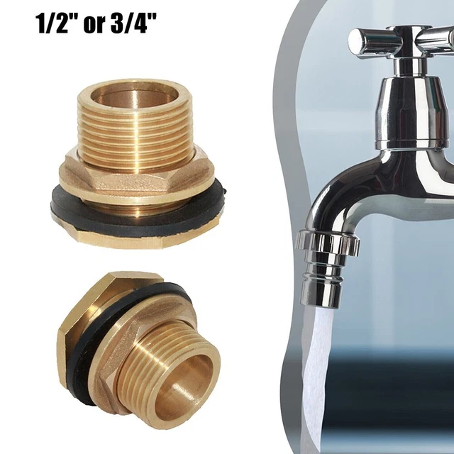 PVC-Schottverschraubung 2,5 Cm – 5 Stück Mit Steckern Für Wassertank, Regentonne & Pool