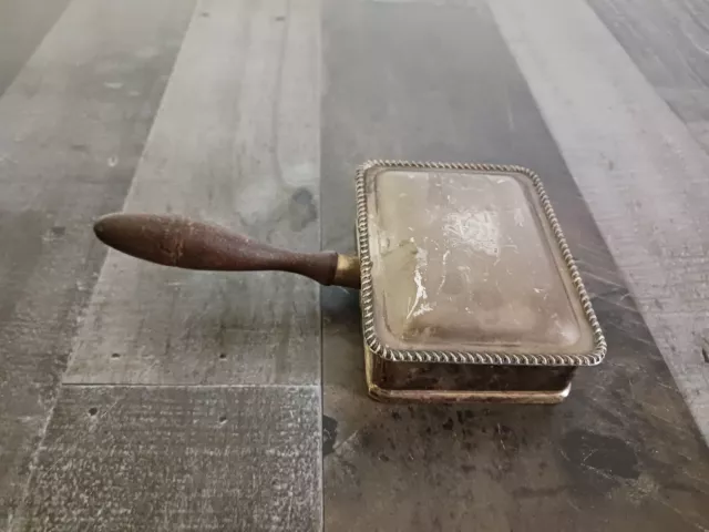 Vintage F.B.Rogers Etched Shield Silver Plate.Silent Butler Ash Box RARE!