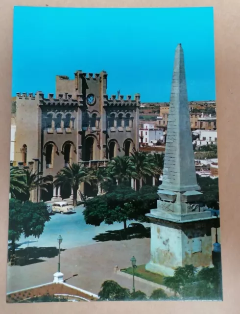 POSTCARD - Plaza Generalisimo Generalissimo Sqaure In Ciudadela Menorca Spain