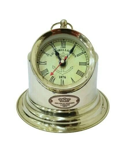 Orologio da tavolo in ottone antico Replica vintage Regalo Un oggetto...