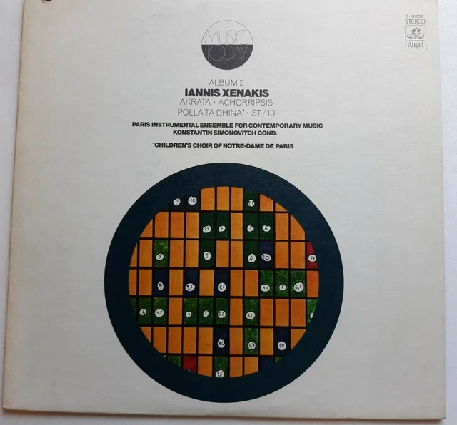 Iannis Xenakis Album 2 (EMI Angel S-36656) near mint / beautiful modern music Iannis Xenakis Album 2 (EMI Angel S-36656) near mint / beautiful modern music