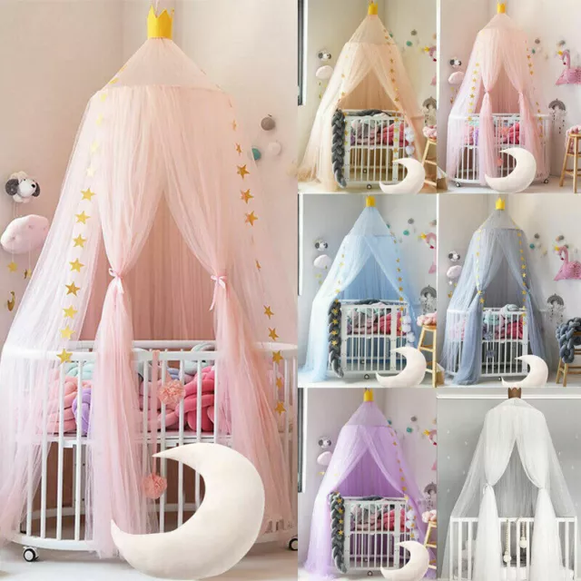 Kids Baby Bed Canopy Mosquito Net Princess Curtain Bedding Dome Tent Bedcover