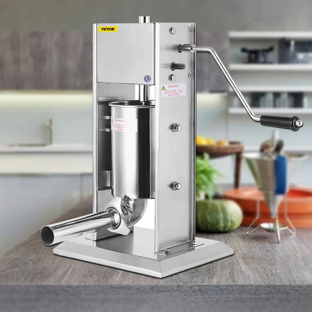 VEVOR Sausage Stuffer Filler 15L Meat Maker Machine Stainless Steel 33LB 2 Speed