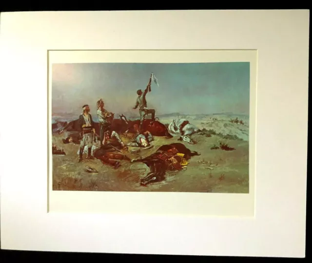 Charles M Russell "Bested" 11 x 14 Matted Western Print