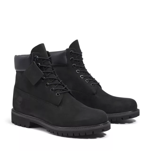 Timberland Men's 6 inch Premium Waterproof Boot, Black Nubuck TB010073001