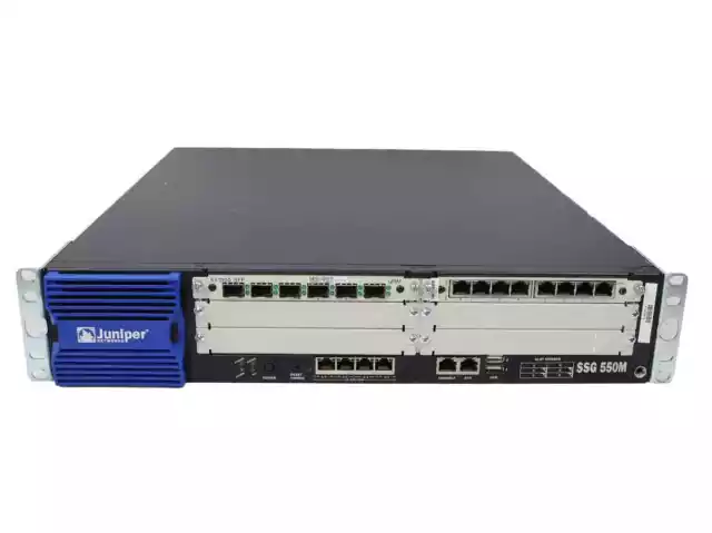 Juniper VPN Firewall SSG-550M 1x JXU-8GE-TX-S 1x JXU-6GE-SFP-S Modules 2x PSU