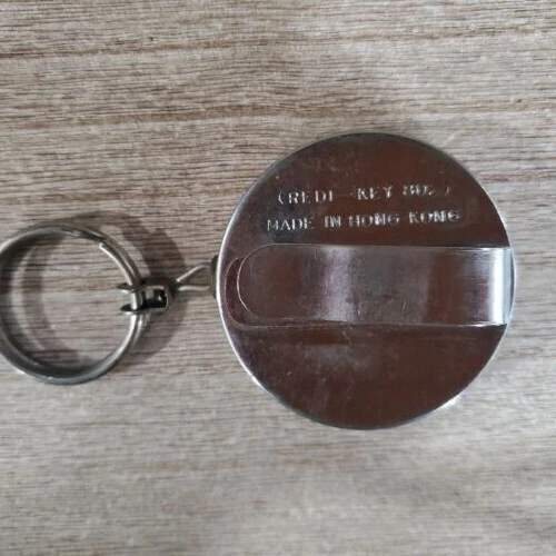 Vintage Redi-Key 802 Self-Retracting Key Ring 12 in Chain Belt clip Hong Kong