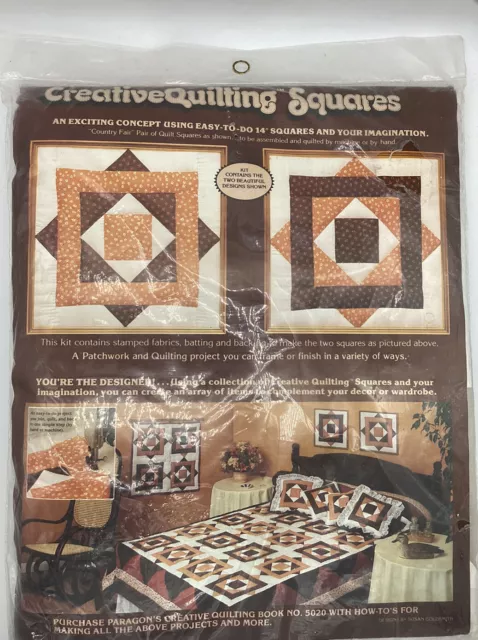 Paragon Creative Quilting Squares Kit~14" Squares No 0890 Country Fair