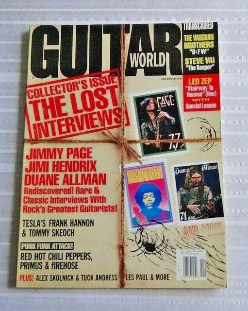 VINTAGE MAGAZINE GUITAR World 1991 Jimmy Page Jimi Hendrix Duane Allman