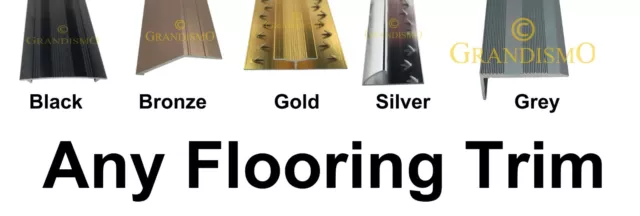 Flooring Trims For Wood Laminate Tile or Carpets - Metal Threshold Bars - Edging