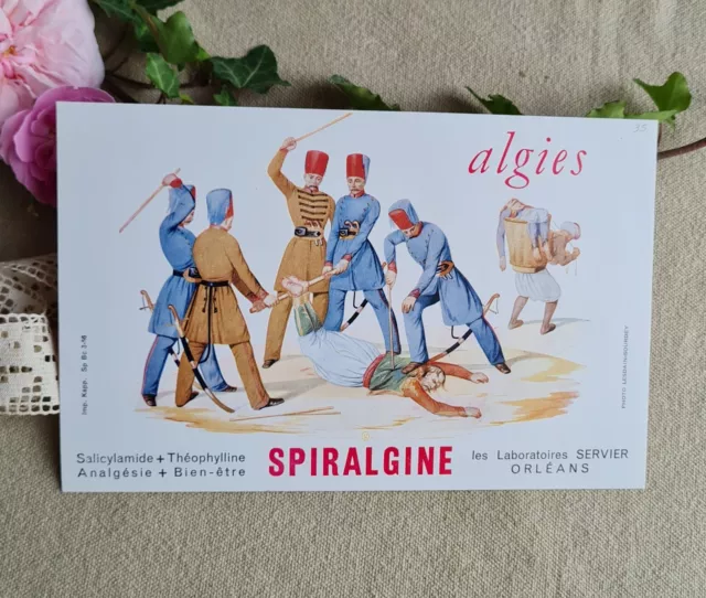 Ancien Papier Publicitaire Buvard Spiralgine Ecole