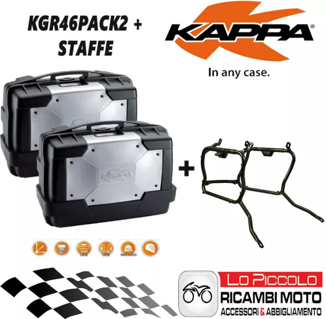 Bmw F 650 Gs Dakar 2002 2003 Kit 2 Valigie Laterali Kgr46 + Kl188 Telaio